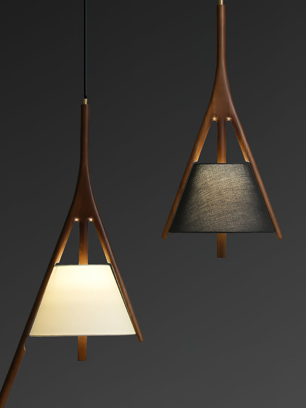 Zovenarae Triangulaire Bois Pendentif Lumière - Neutralighting