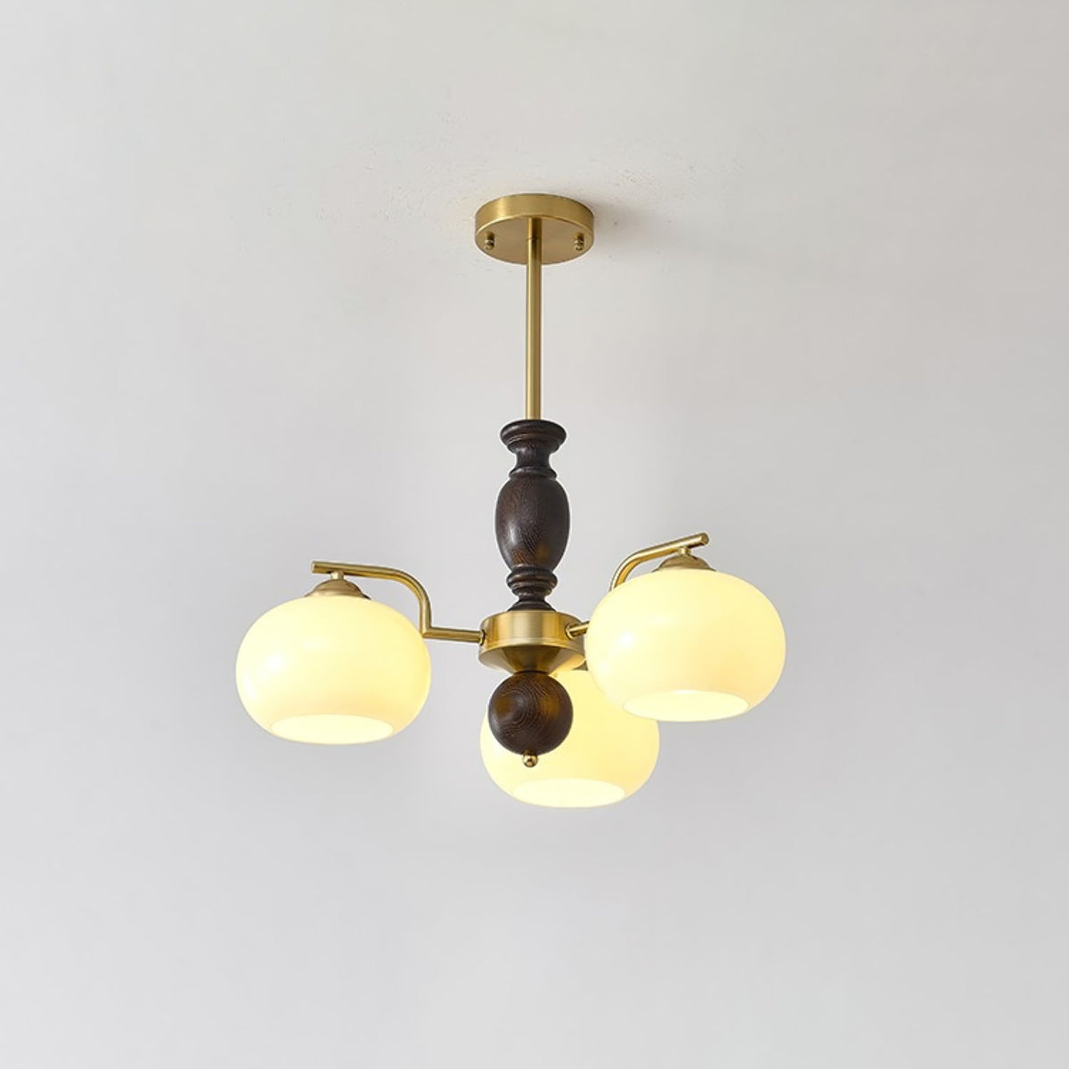 Aurora Lustre Noyer Beige Sphère - Neutralighting