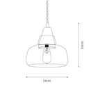 Noyer Lampe à Suspension en Verre - Neutralighting