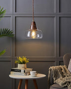 Noyer Lampe à Suspension en Verre - Neutralighting