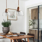 Noyer Lampe à Suspension en Verre - Neutralighting