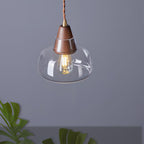 Noyer Lampe à Suspension en Verre - Neutralighting
