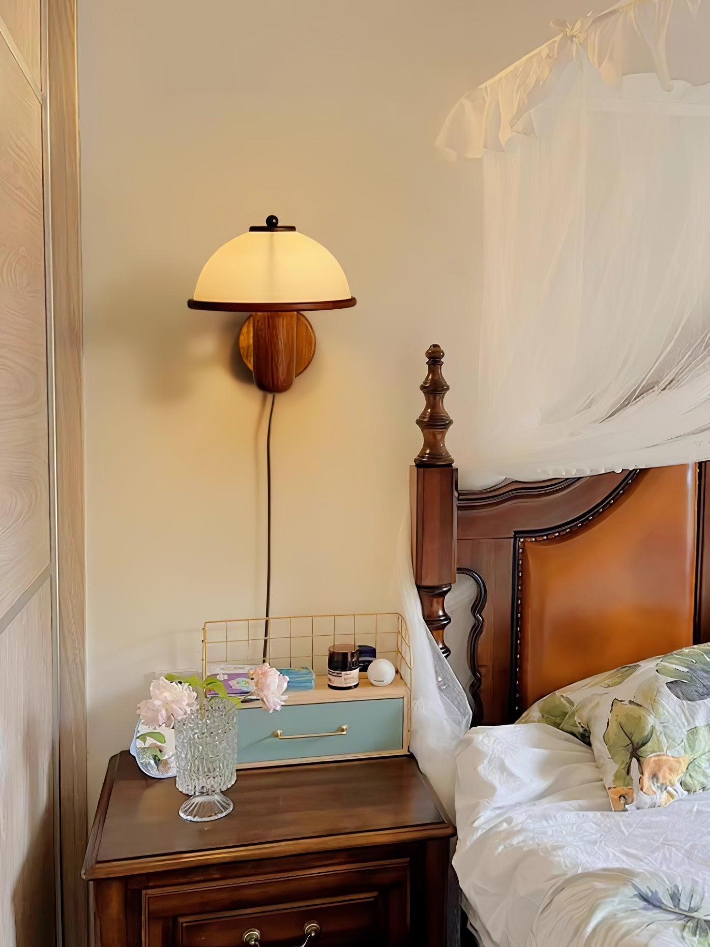 Lustra Applique Murale Champignon Bois de Chêne - Neutralighting