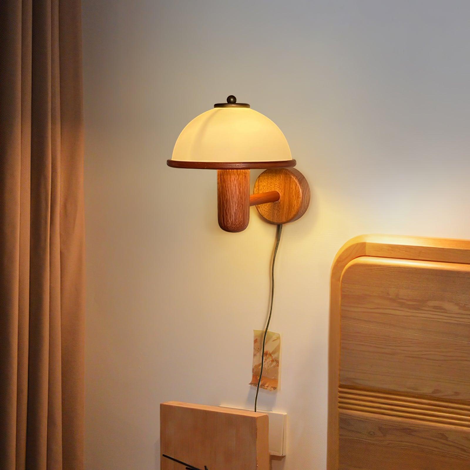 Lustra Applique Murale Champignon Bois de Chêne - Neutralighting