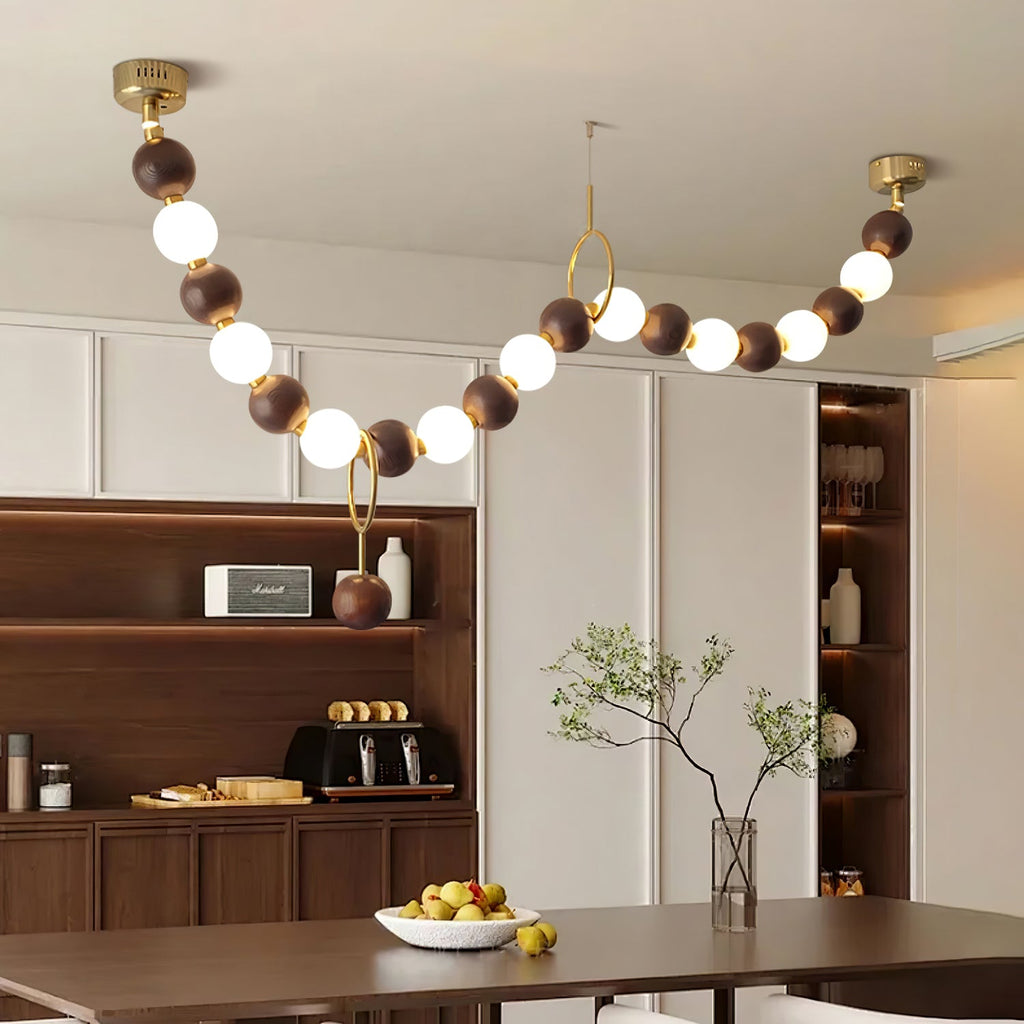 Aurora Lustre Noyer Perle Collier - Neutralighting