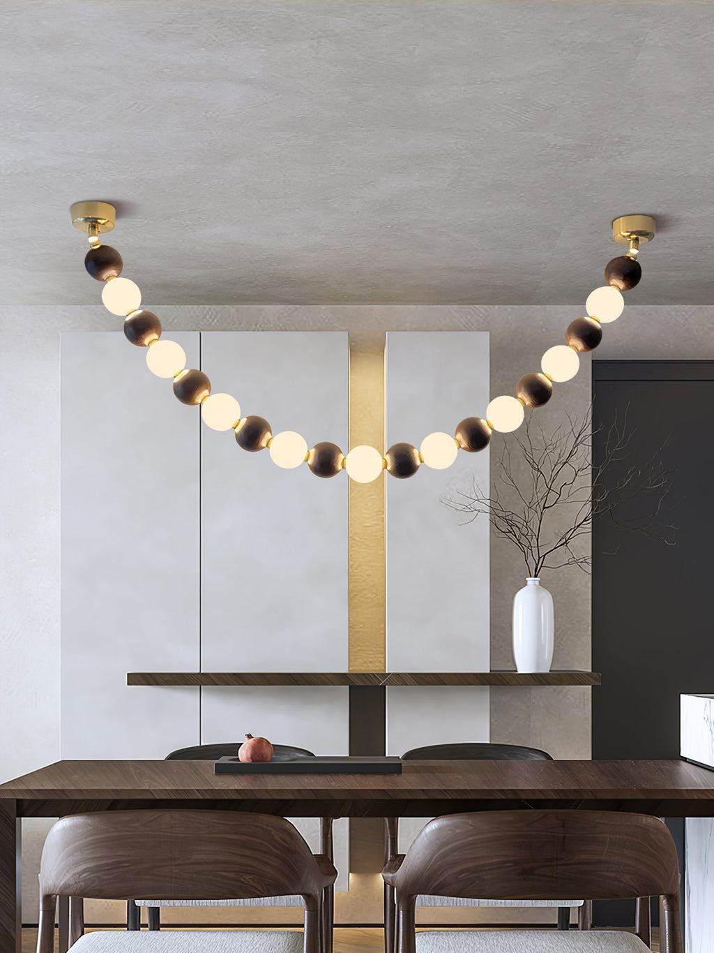 Aurora Lustre Noyer Perle Collier - Neutralighting