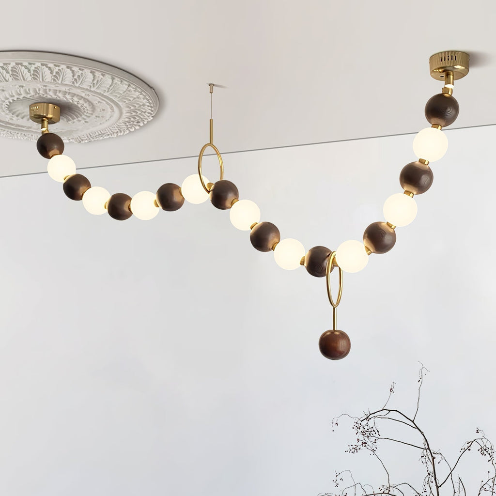 Aurora Lustre Noyer Perle Collier - Neutralighting