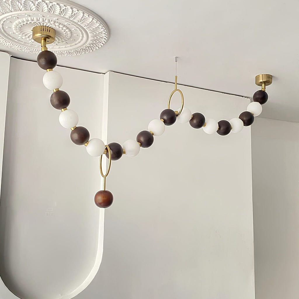 Aurora Lustre Noyer Perle Collier - Neutralighting