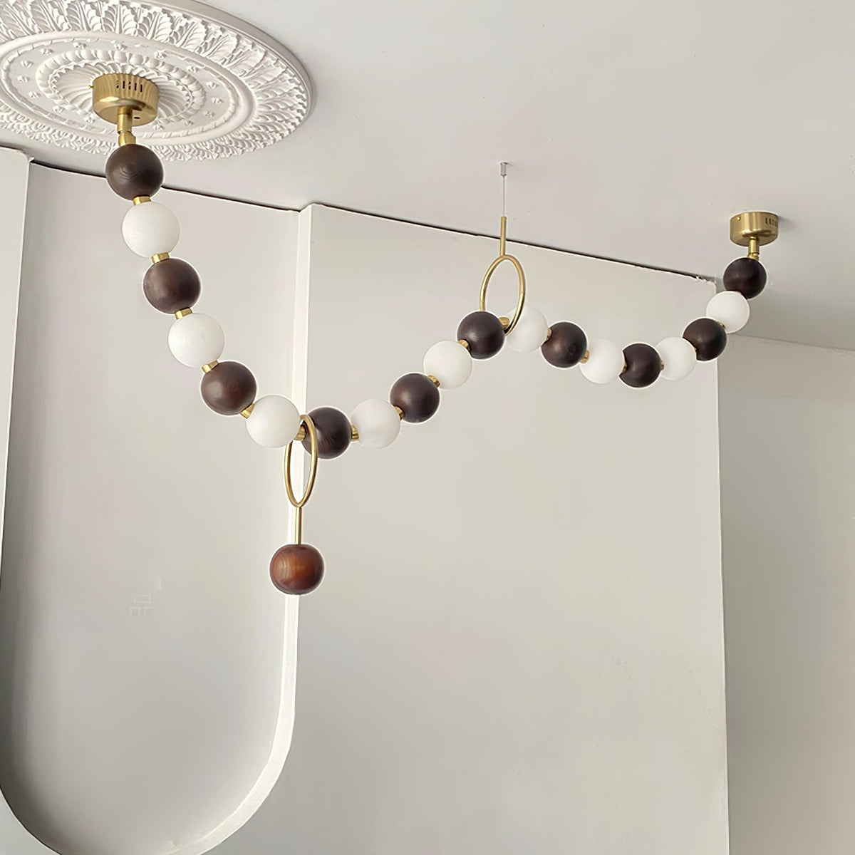 Aurora Lustre Noyer Perle Collier - Neutralighting
