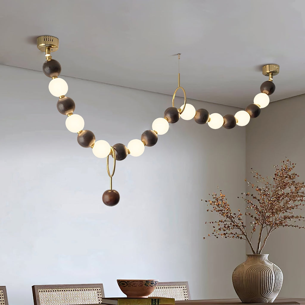 Aurora Lustre Noyer Perle Collier - Neutralighting