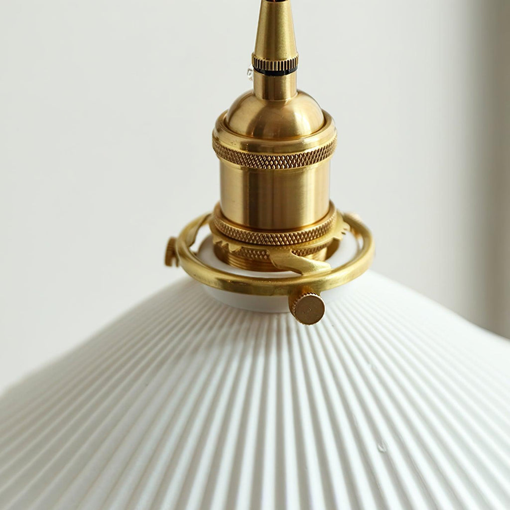 Illaee Nordic Art Swing Arm Walnut Ceramic Wall Light - Neutralighting