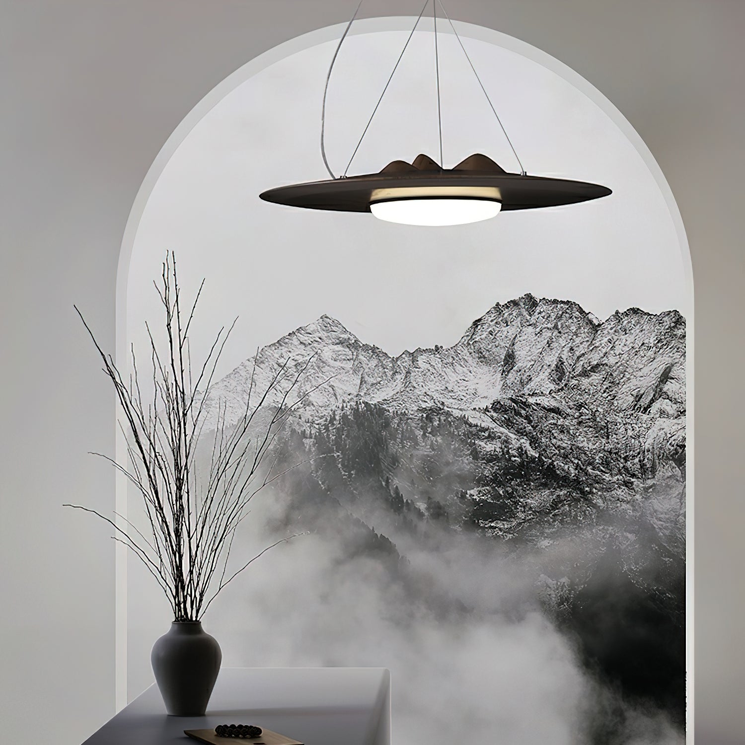 Vathea Premium Nordic Art Bois Pendentif Lampe - Neutralighting