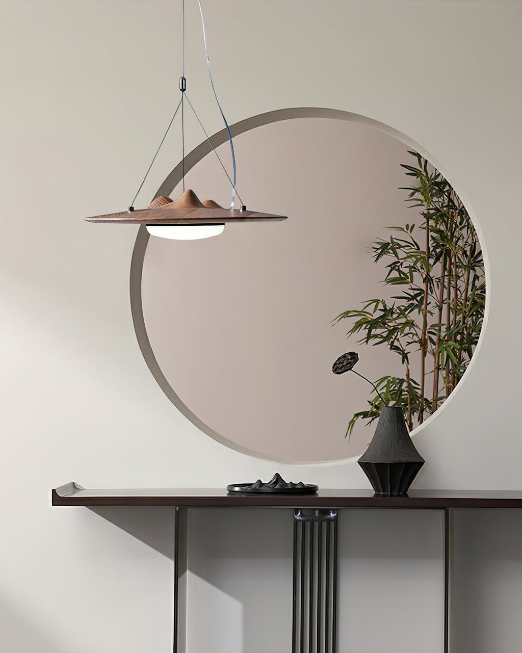 Vathea Premium Nordic Art Bois Pendentif Lampe - Neutralighting
