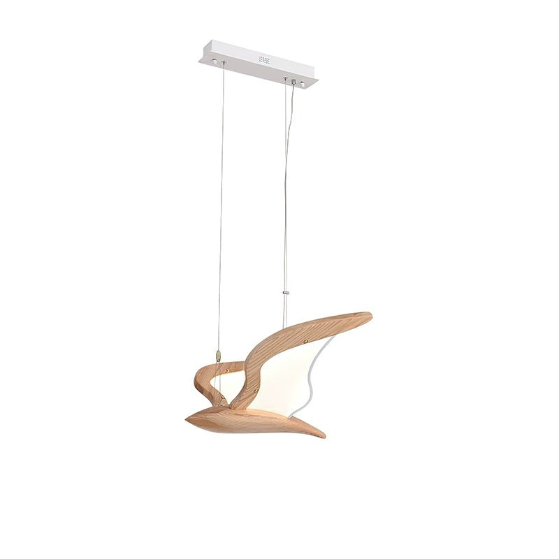 Lustra Chandelier Forme d'Oiseau Bois Sculptural - Neutralighting