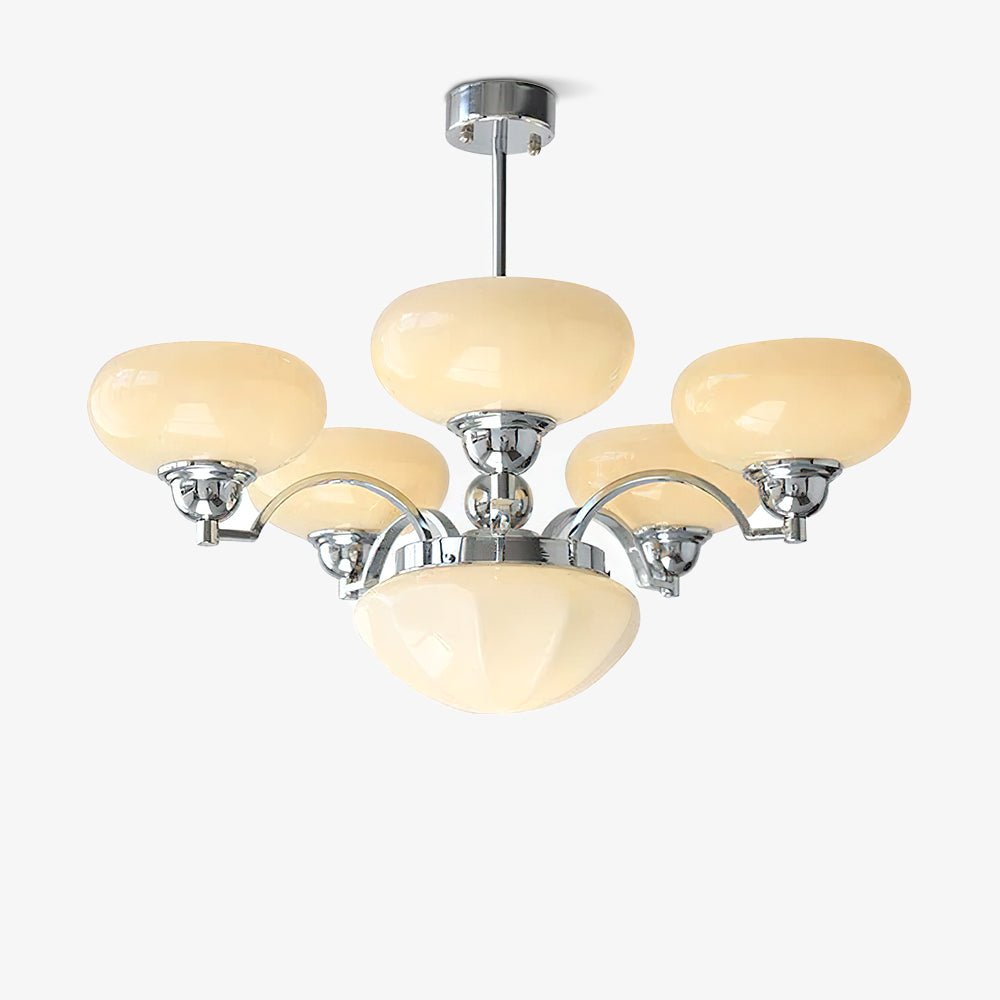 Lustra Lustre Warre Nickel Satiné Verre Fer - Neutralighting
