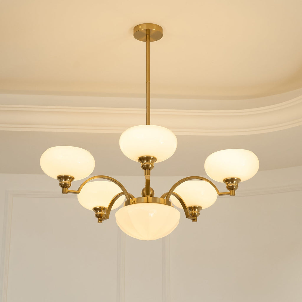 Lustra Lustre Warre Nickel Satiné Verre Fer - Neutralighting