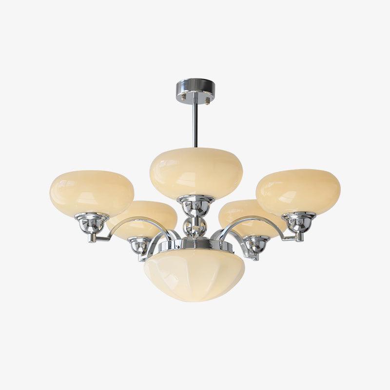 Lustra Lustre Warre Nickel Satiné Verre Fer - Neutralighting