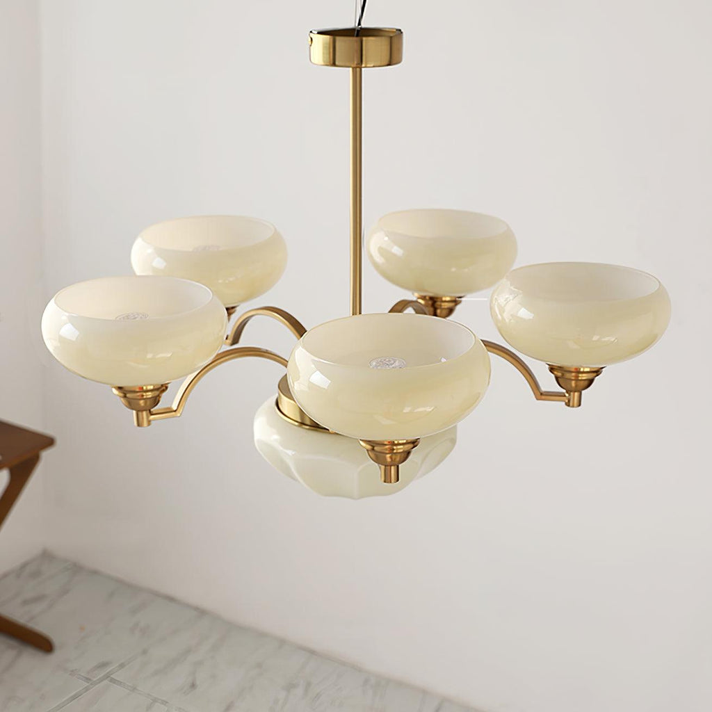 Lustra Lustre Warre Nickel Satiné Verre Fer - Neutralighting