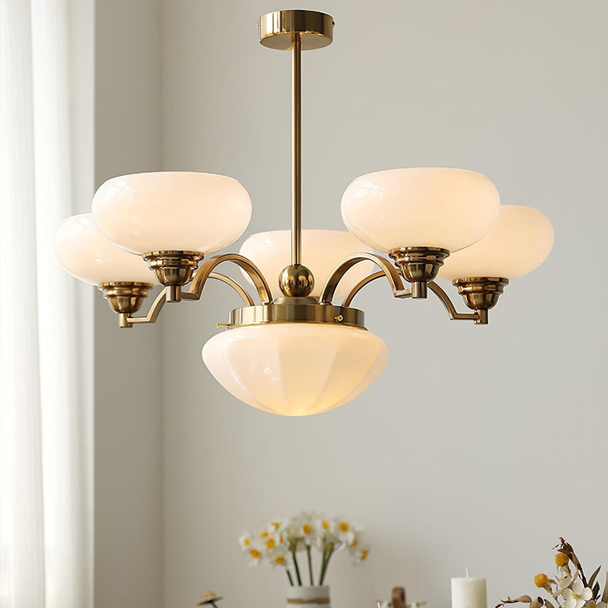 Lustra Lustre Warre Nickel Satiné Verre Fer - Neutralighting