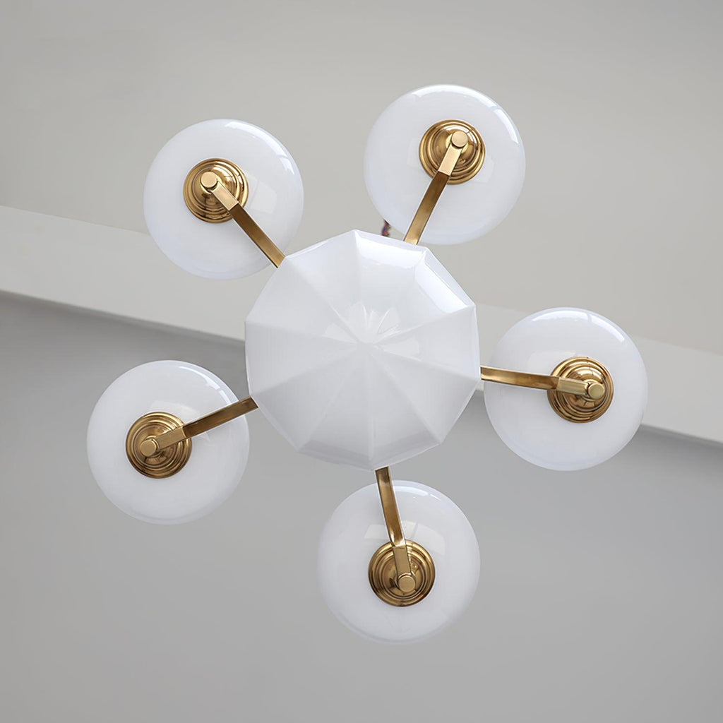 Lustra Lustre Warre Nickel Satiné Verre Fer - Neutralighting