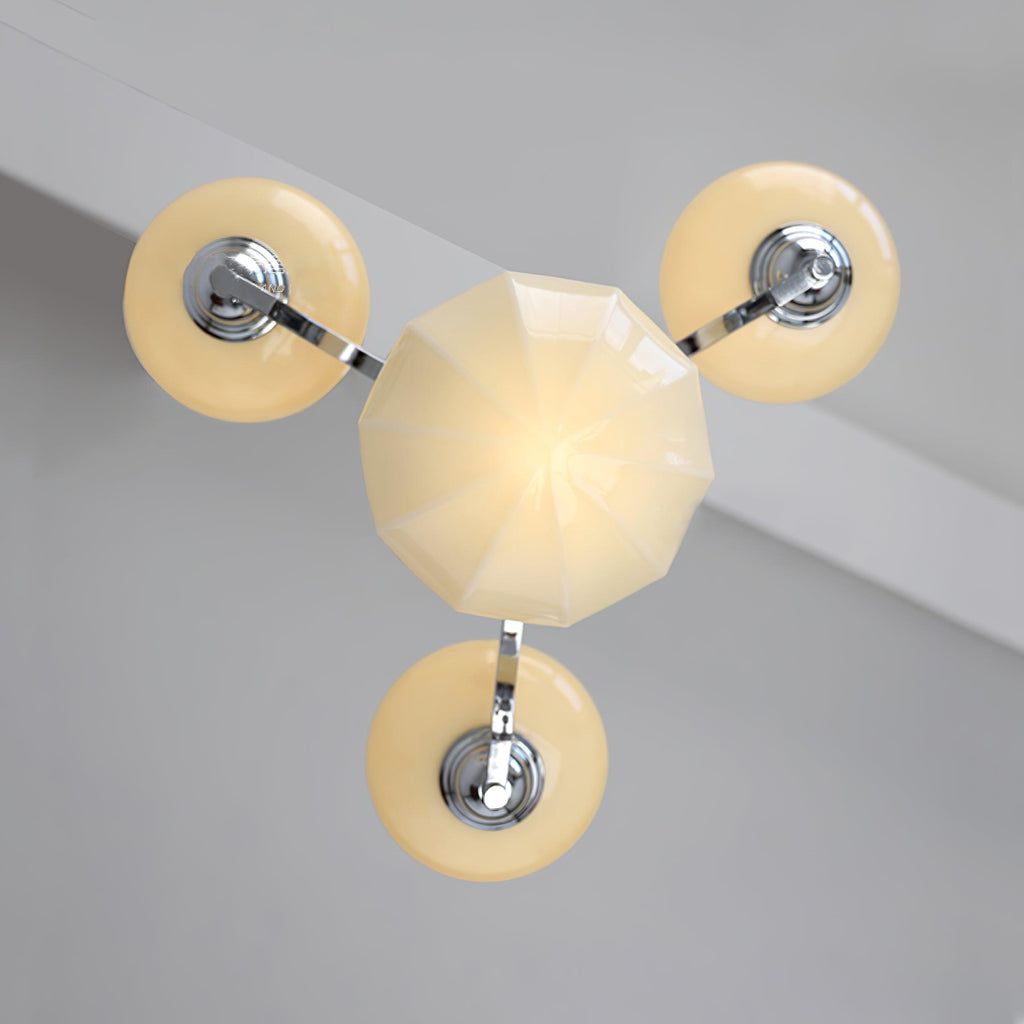 Lustra Lustre Warre Nickel Satiné Verre Fer - Neutralighting