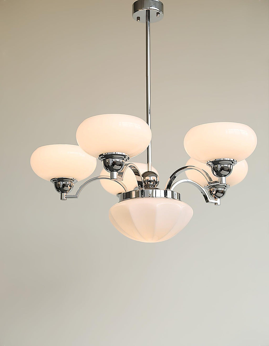 Lustra Lustre Warre Nickel Satiné Verre Fer - Neutralighting