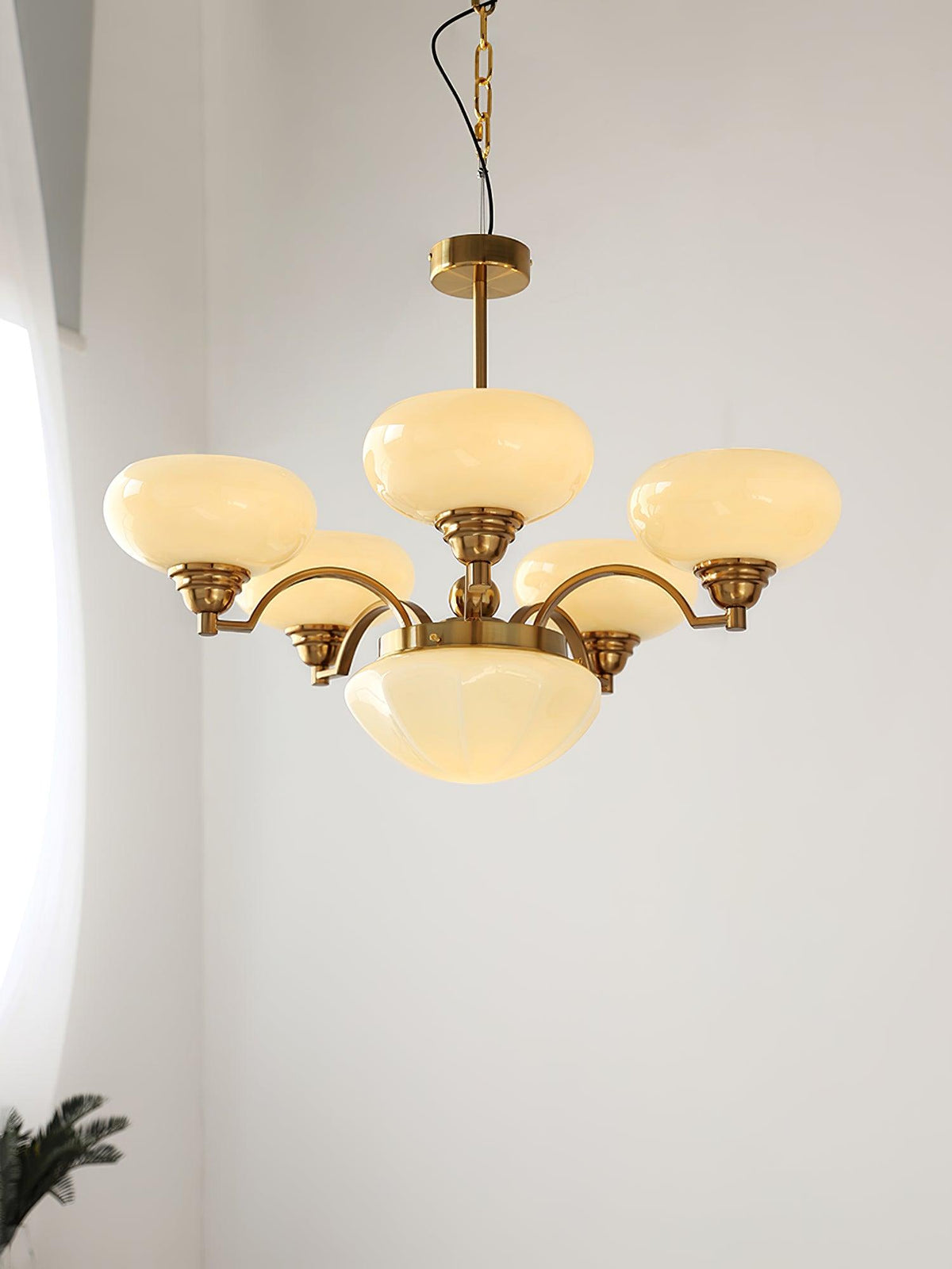 Lustra Lustre Warre Nickel Satiné Verre Fer - Neutralighting
