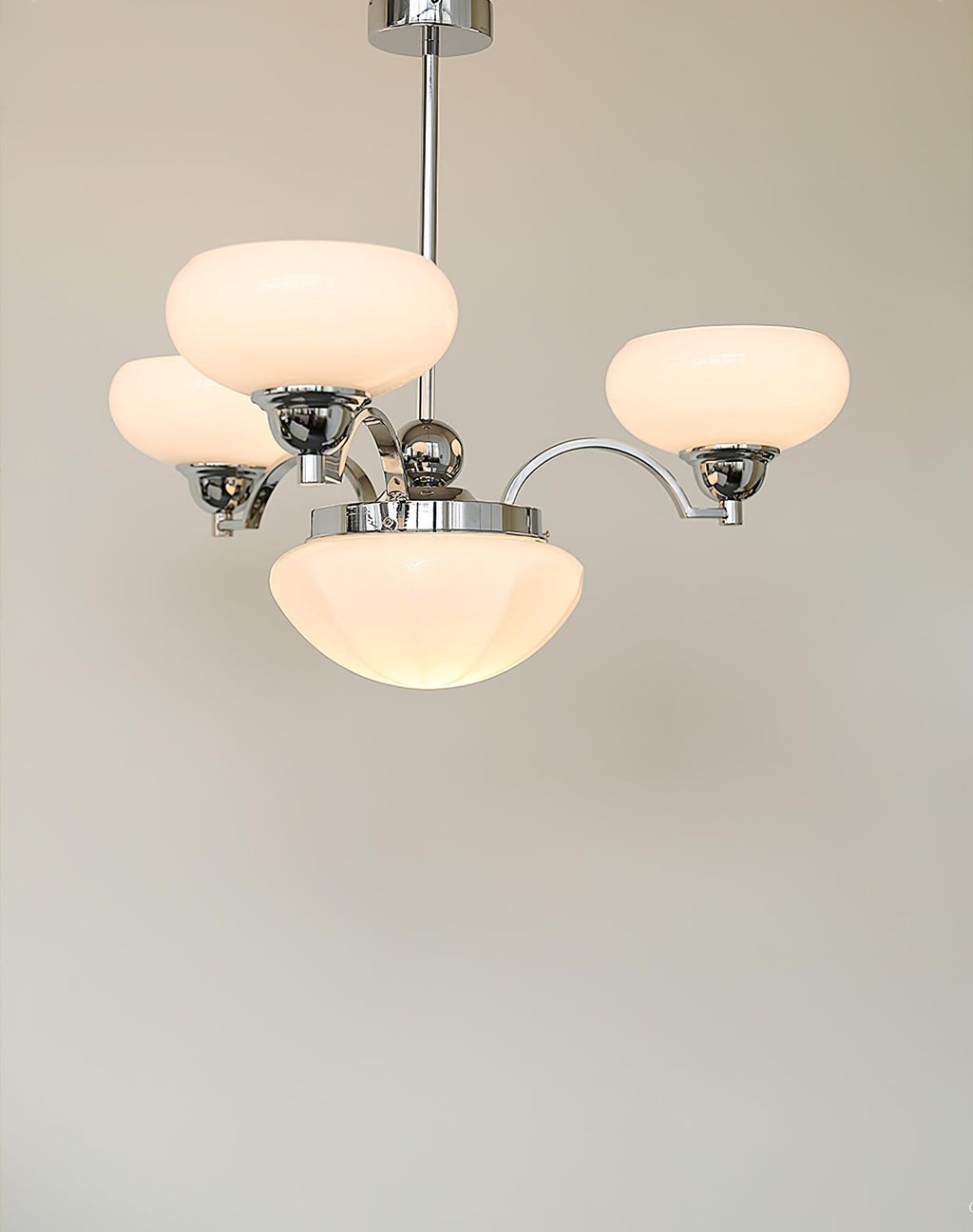 Lustra Lustre Warre Nickel Satiné Verre Fer - Neutralighting