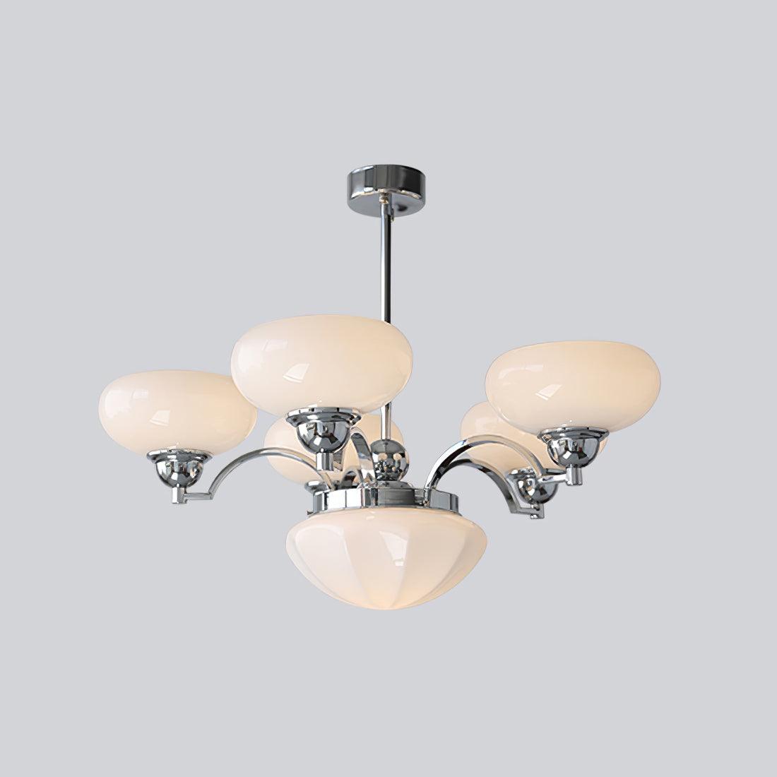 Lustra Lustre Warre Nickel Satiné Verre Fer - Neutralighting