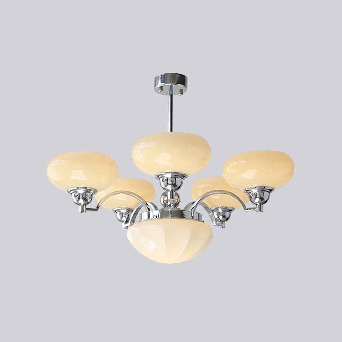 Lustra Lustre Warre Nickel Satiné Verre Fer - Neutralighting