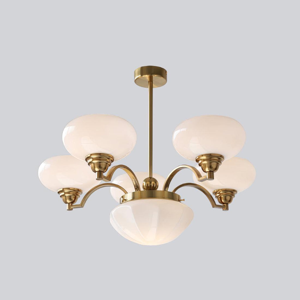 Lustra Lustre Warre Nickel Satiné Verre Fer - Neutralighting
