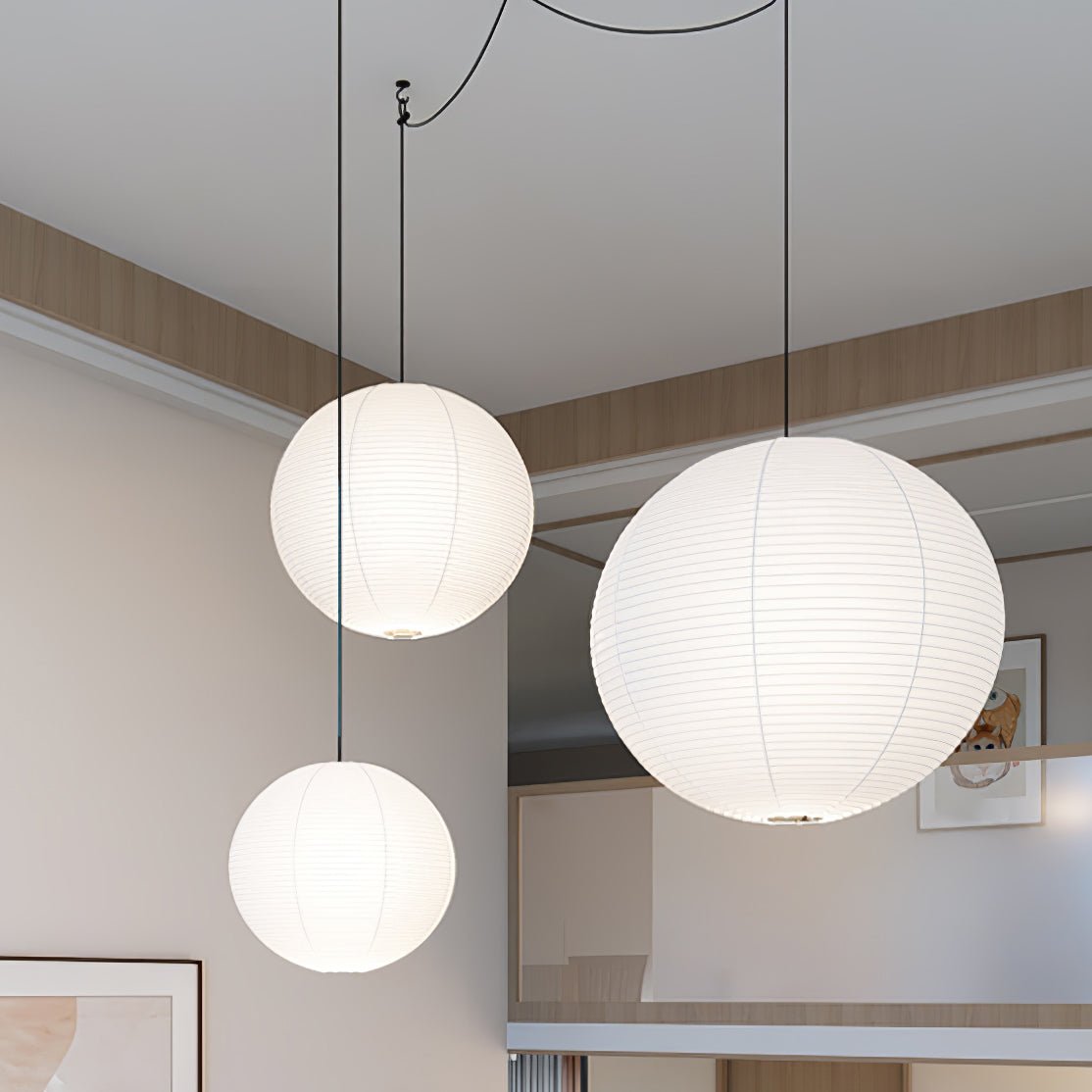 Lustra Suspension Lampe Lanternes en Papier - Neutralighting