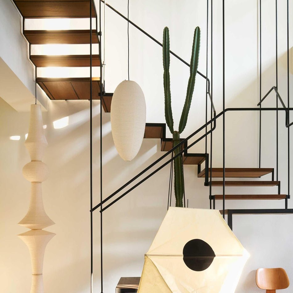 Myraean Moderne Minimaliste Wabi Châtaignier Papier Bambou Pendentif Lampe - Neutralighting