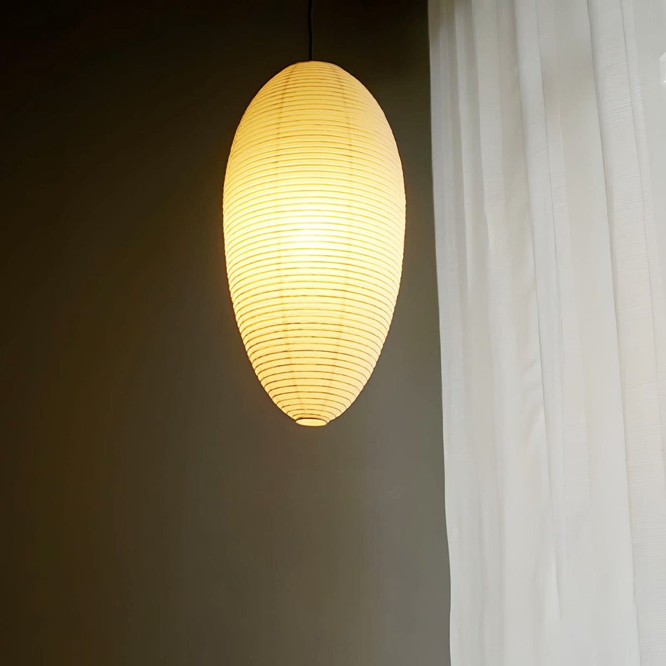 Myraean Moderne Minimaliste Wabi Châtaignier Papier Bambou Pendentif Lampe - Neutralighting