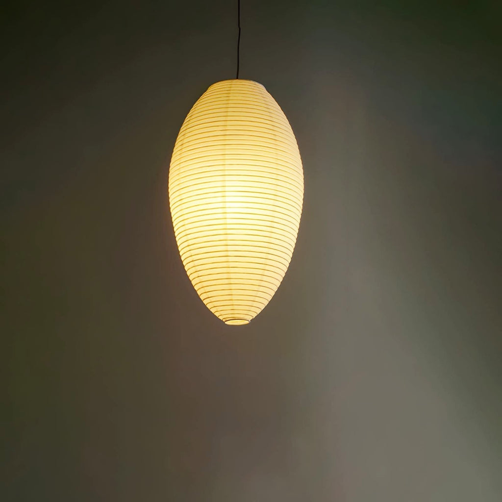 Myraean Moderne Minimaliste Wabi Châtaignier Papier Bambou Pendentif Lampe - Neutralighting