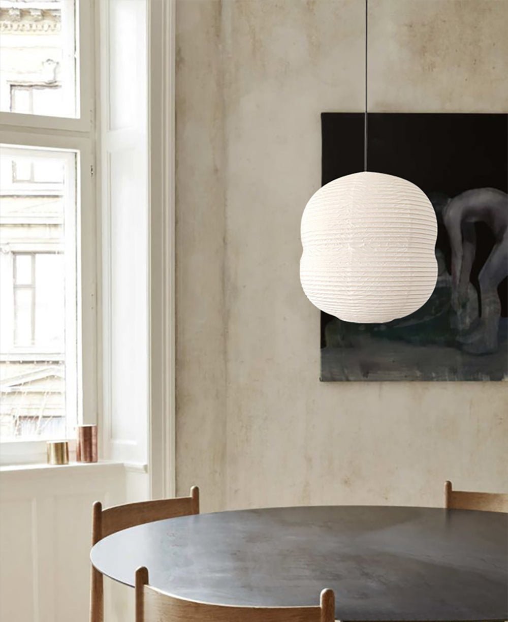 Olive Suspension minimaliste en papier de riz - Neutralighting