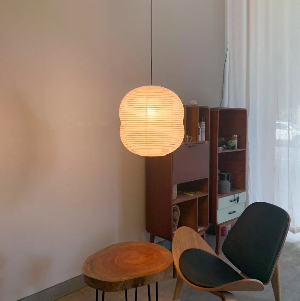 Olive Suspension minimaliste en papier de riz - Neutralighting