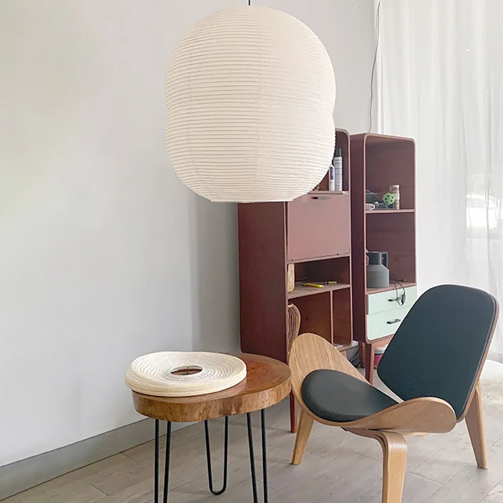 Olive Suspension minimaliste en papier de riz - Neutralighting