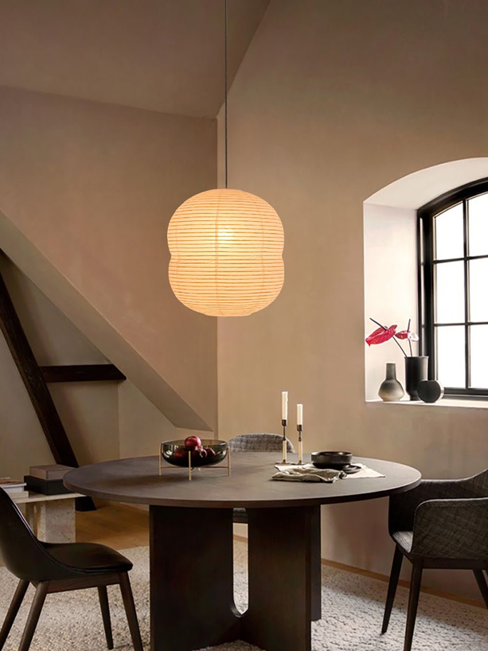 Olive Suspension minimaliste en papier de riz - Neutralighting