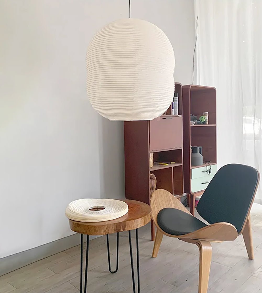 Olive Suspension minimaliste en papier de riz - Neutralighting