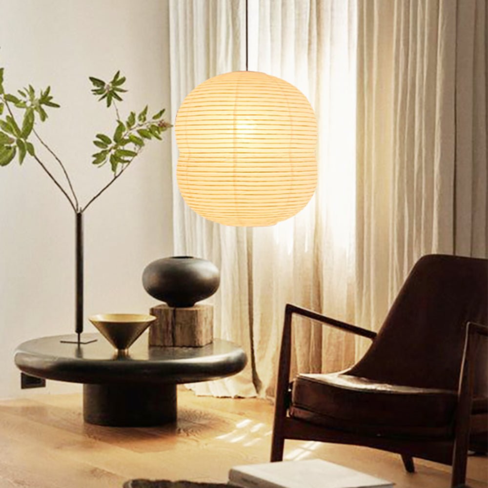Olive Suspension minimaliste en papier de riz - Neutralighting