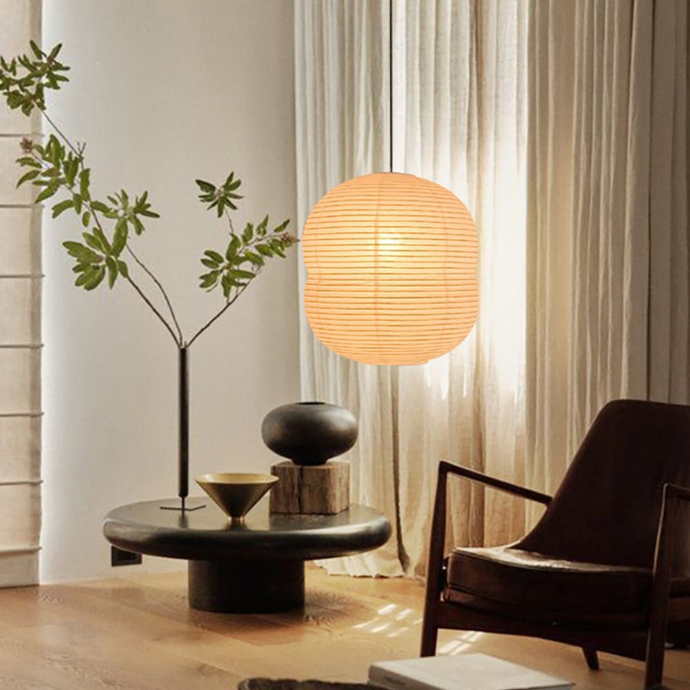 Olive Suspension minimaliste en papier de riz - Neutralighting
