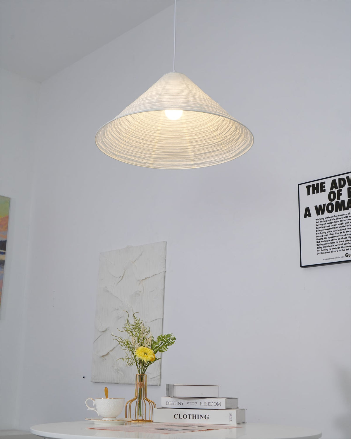 Conic Suspension Lampe Pyramidale en Papier - Neutralighting