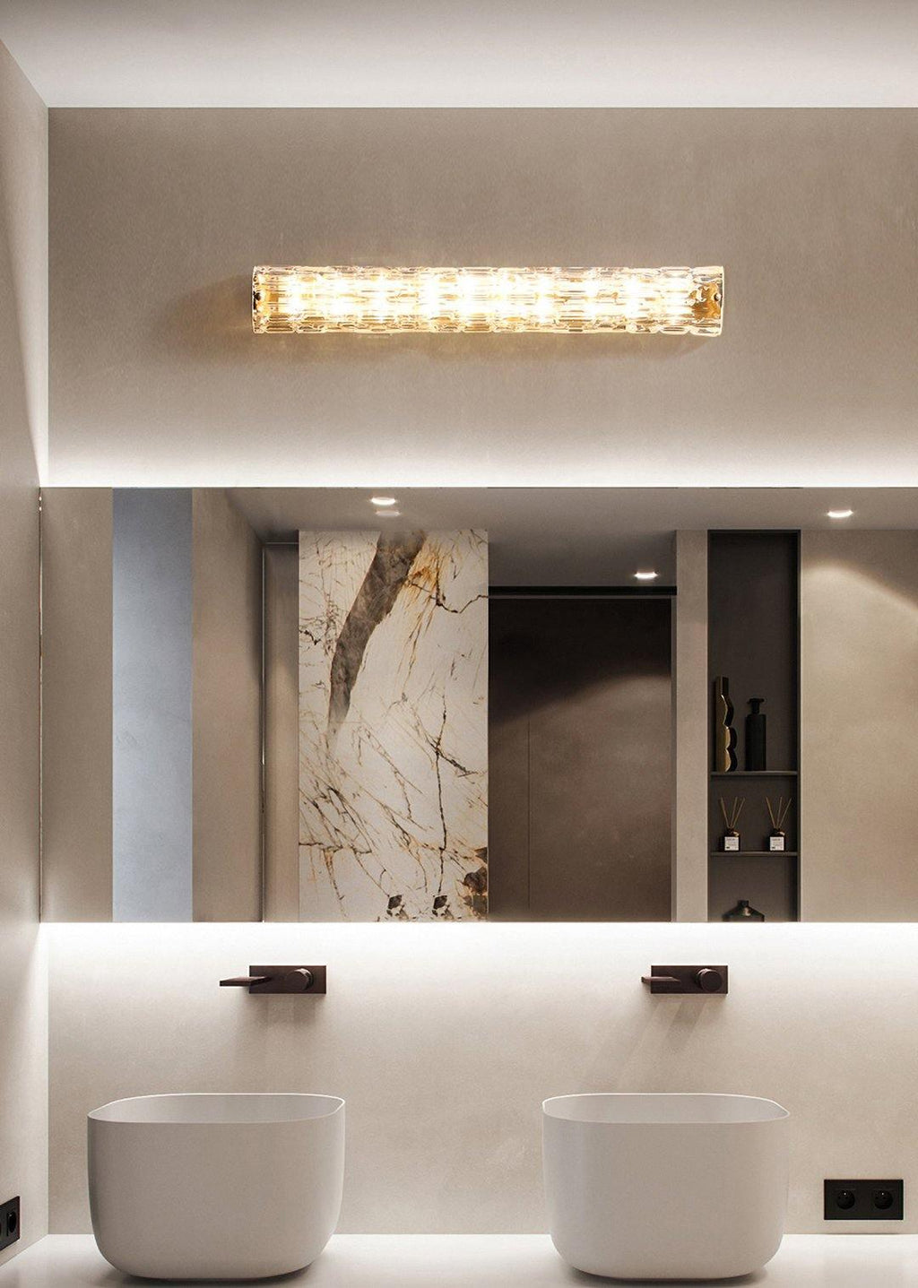 Lumix Lampe Murale en Laiton et Verre Glam - Neutralighting