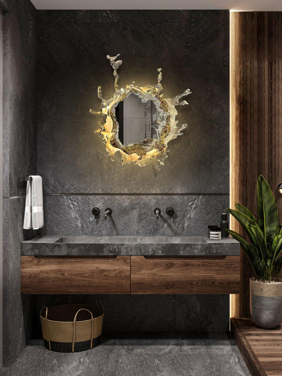 Splash Applique Murale Moderne avec Miroir - Neutralighting