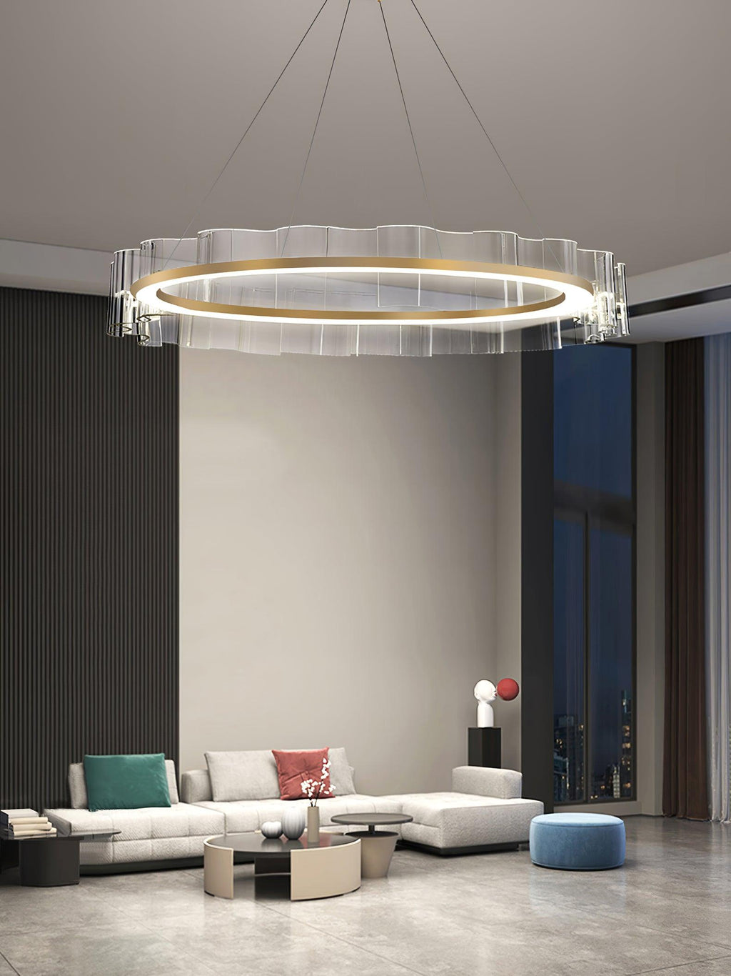 Acoustic Lustre en Verre Luxueux Moderne - Neutralighting