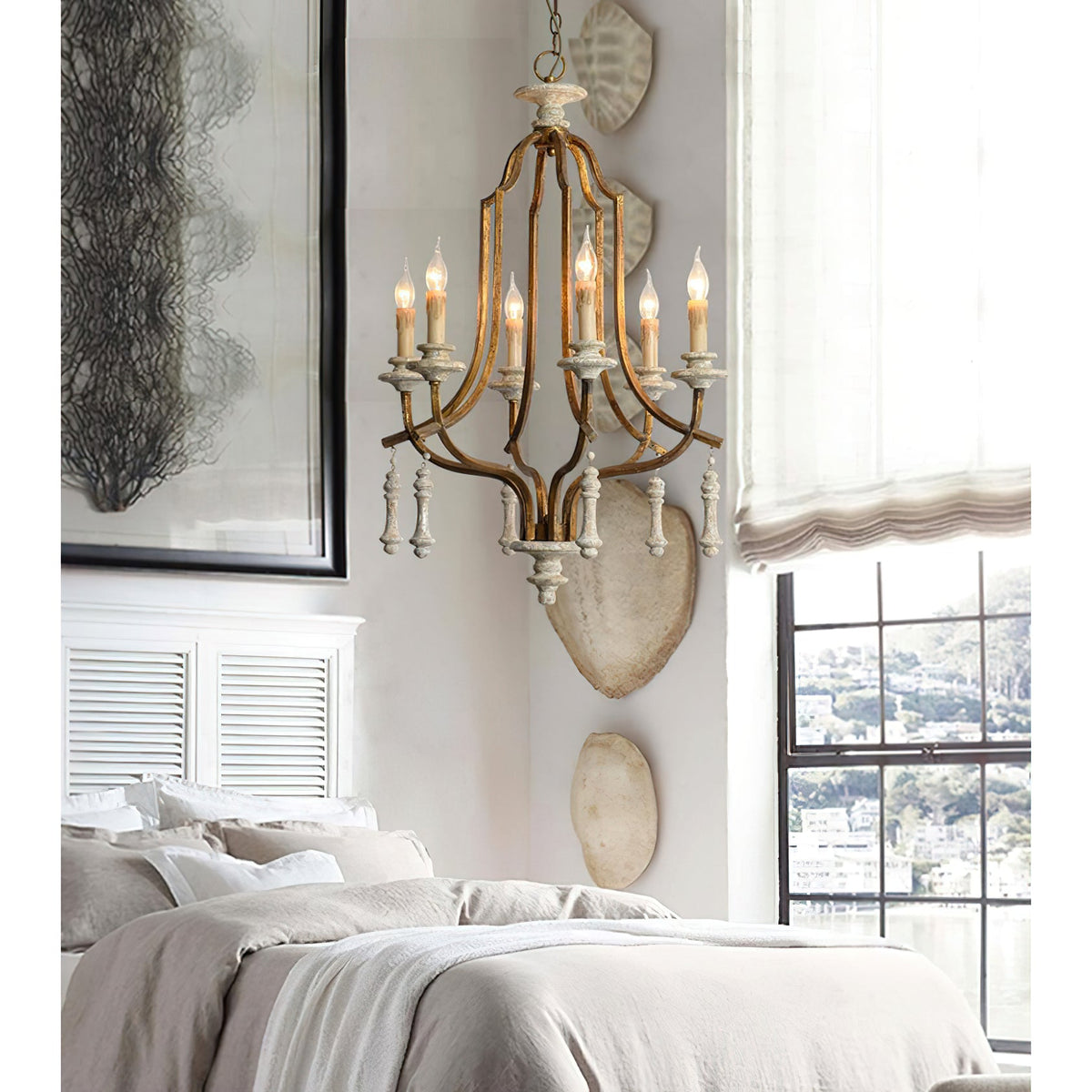 Arsoliel Lustre Métal Bois Luxe Vintage - Neutralighting