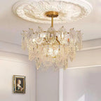 Lustra Chandelier Vague en Verre et Fer Forgé Élégant - Neutralighting