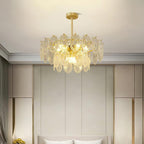 Lustra Chandelier Vague en Verre et Fer Forgé Élégant - Neutralighting