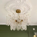 Lustra Chandelier Vague en Verre et Fer Forgé Élégant - Neutralighting